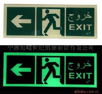Luminous Evacuation Sign